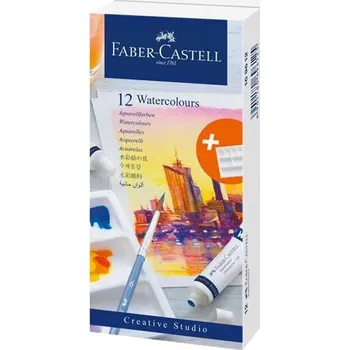 Speciální výtvarná barva Akvarelové barvy Faber-Castell, 12 barev (9 ml)