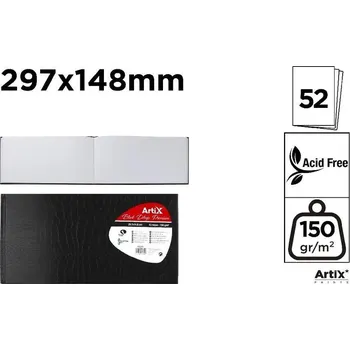 Skicák -Blok poznámkový , 297x 148, 150g, 52 listů