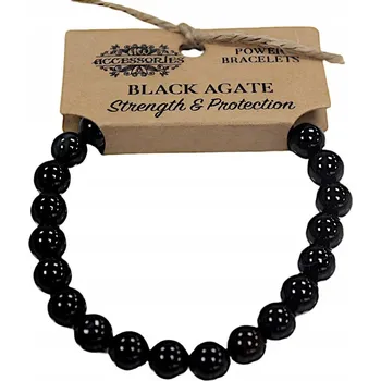 Náramek Náramek s acháty AWGifts AWPS-04 černý