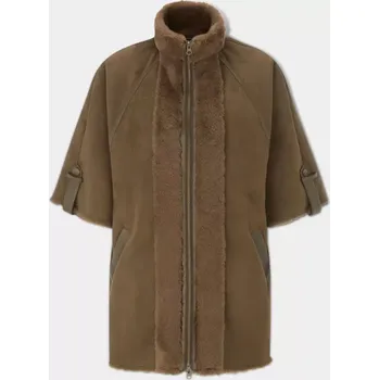 Dámský svetr ALAN PAINE - Surrey dámský pléd s kožíškem Hazelnut Hnědá 4XL