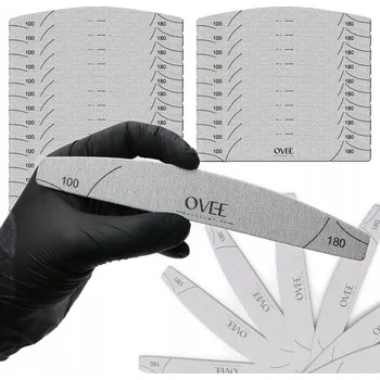 PILNÍK 100/180 silné pilníky na pilování NEHTŮ sada Ovee 50 kusů