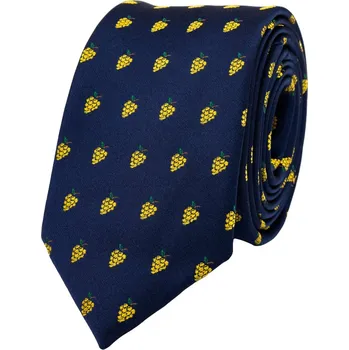 Kravata Bubibubi Tmavomodrá kravata s hrozny