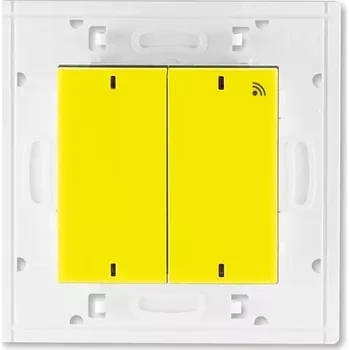 vypínač Vysílač RF dvojnásobný, nástěnný, 3299H-A11908 64, ABB, Levit®, žlutá / kouřová černá (ABB, Levit®, žlutá / kouřová černá)