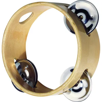 Hudební nástroj pro děti GOKI - Tamburína se 3 činelami