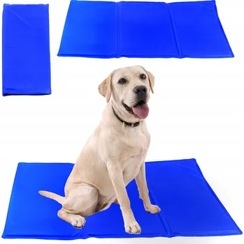 Pelíšek pro psa Podložka pro psa CHLADÍCÍ PODLOŽKA XXL PRO PSA KOČKU PELÍŠEK VELKÉ odstíny modré 50 cm x 90 cm