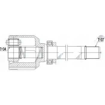 Poloosa kola NTY NPW-PE-038 Sada kloubu, hnací hřídel
