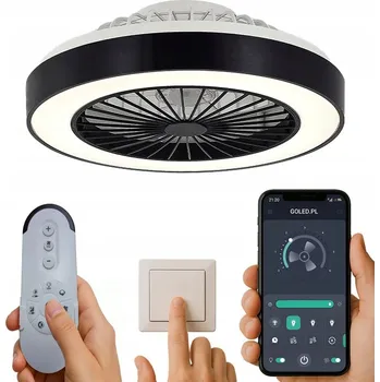 LED Lustr s Ventilátorem STROPNÍ SVÍTIDLO 36W+15W CCT DÁLKOVÝ OVLADAČ Aplikace Paměť