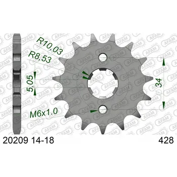 Nářadí na motocykly AFAM PŘEDNÍ ROZETA OCELOVÁ