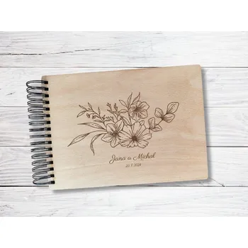 Svatební fotoalbum – Vůně jara Vyber typ vazby: Pevná klasická (černá), Barva vnitřních papírů: Grafitová