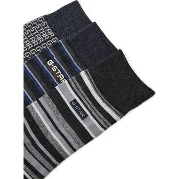 Pánské ponožky Kotníkové ponožky G-Star Raw AS_G-STAR_W_047_SS25 (3-PACK) Černá 39_42