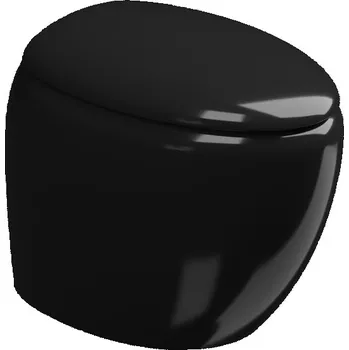 Klozet WC mísa stojící Touch, rimless , keramická, černá lekslá TOWC01SC002FI