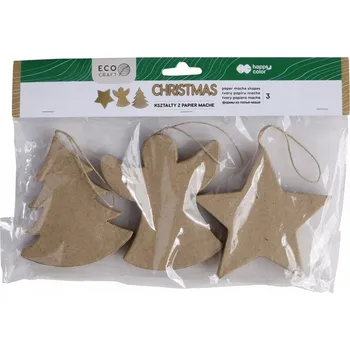 Vánoční ozdoba Vánoční ozdoba z papírové hmoty CHRISTMAS, 3 ks, 10 x 1,2 cm