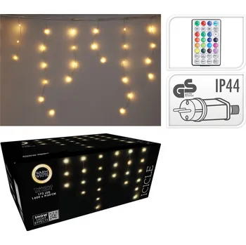 Vánoce Světelný řetěz se závěsnými prameny 172 LED teplá bílá, venkovní. 230V