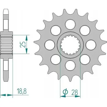 Nářadí na motocykly Přední pastorek Afam 19 zubů BMW F 800 R 05-20