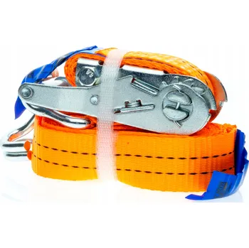 Upínací popruh DVOUDÍLNÝ PŘEPRAVNÍ POPRUH S RÁČNOU A HÁKY TYPU J 4M 35MM 2T