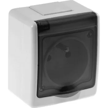 Elektrická zásuvka Pawbol nástěnná Elektrická Zásuvka šedá