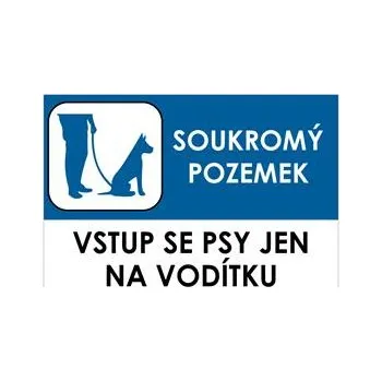 VSTUP SE PSY JEN NA VODÍTKU, plast 1 mm, A5