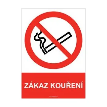 ZÁKAZ KOUŘENÍ - bezpečnostní tabulka, plast A4, 0,5 mm