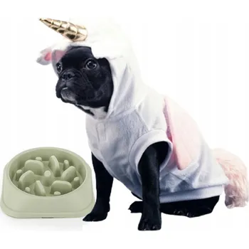 Miska pro psa Jedna miska pro pomalé krmení z plastu, odstíny modré, 0,2 l