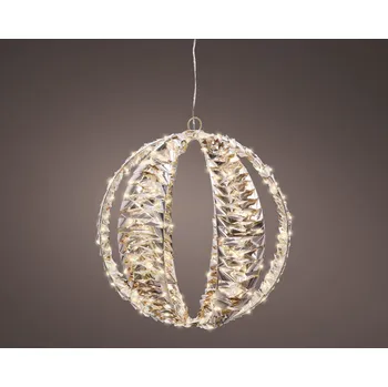 Vánoční dekorace Kaeming Micro LED objekt KOULE, 30 cm, zlatá, venkovní, KSD