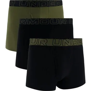 Pánské spodní prádlo Pánské boxerky 3 kusy UNDER ARMOUR M UA Perf Cotton 3in - 3pk BLK/GRN - XL