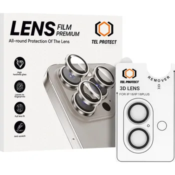 Tvrzené sklo Tel Protect 3D Lens na čočky fotoaparátu pro iPhone 17 transparent