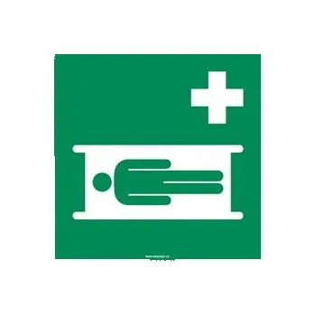 Zdravotnická nosítka - bezpečnostní tabulka, samolepka 150x150 mm