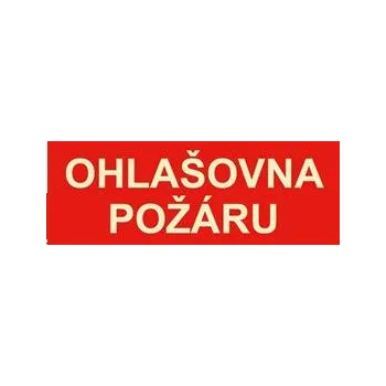 Značení Ohlašovna požáru - fotoluminiscenční tabulka, samolepka 210x80 mm
