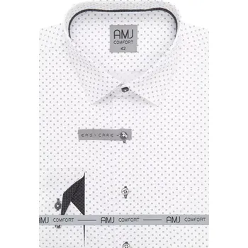Pánská košile Pánská Slim Fit košile AMJ VDSBR 1413 bílo-grafit velikost 42