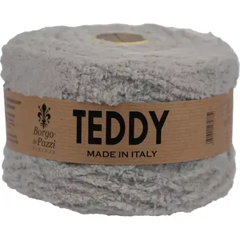 Příze Borgo de Pazzi Teddy 15 Stříbrošedá (Špagátová žinylková příze Teddy stříbrošedá)
