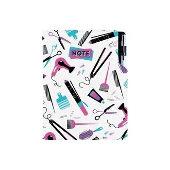 Zápisník Notes - zápisník KADEŘNICKÝ Hairdresser - DESIGN B6 čtverečkovaný
