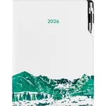 Diář DESIGN denní A4 2026 český - bílá - Hory