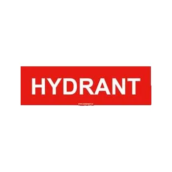 Hydrant text - bezpečnostní tabulka, plast 1 mm 150x50 mm
