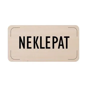 Cedulka na dveře - Neklepat, dřevěná tabulka, 160 x 80 mm