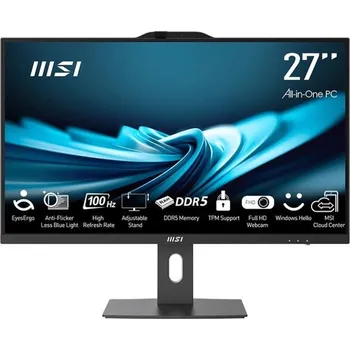 Stolní počítač MSI PC AiO PRO AP272P 14M-886XEU, i7-14700, 27" FHD, Anti-Glare, Non-touch, 16GB, 1TB SSD, N/A, No OS, Black