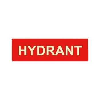 Hydrant text - fotoluminiscenční tabulka, plast 1 mm 150x50 mm