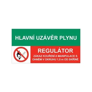 HLAVNÍ UZÁVĚR PLYNU - REGULÁTOR, KOMBINACE, plast 2 mm 150x75 mm