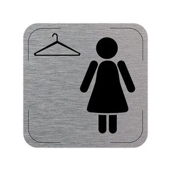 Popis místnosti - cedulka na dveře - Šatna ženy, hliníková tabulka, 80 x 80 mm