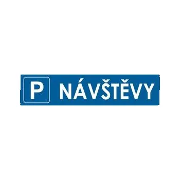 Návštěvy - parkoviště - bezpečnostní tabulka, samolepka 400x100