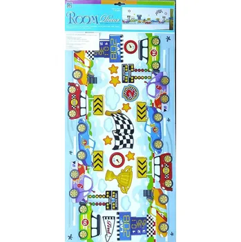 Samolepící dekorace DEKORACE PRO VÝTVARNÉ PRÁCE Ozdobné NÁLEPKY Nálepky na zeď Závodní auta