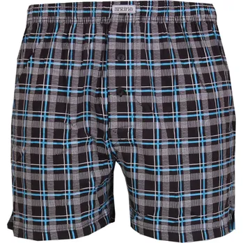 Boxerky Kostkované trenky Andrie PS5917 černá velikost 3XL-62/64