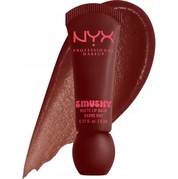 Péče o rty NYX SMUSHY Matte Lip Hydratační matující balzám na rty 08 Smudge Fudge