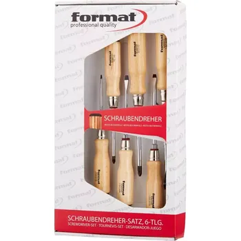 Šroubovák Sada šroubováků dřevěná rukojeť, PZ 6 ks. FORMAT