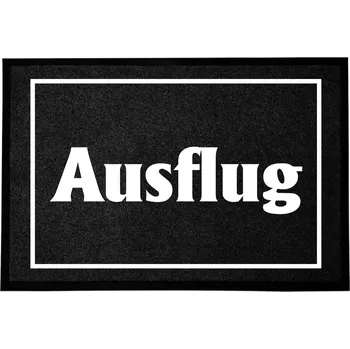 Vstupní rohožka černá dekorativní Dárek "Nejsme doma" 60x40 cm