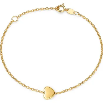 Náramek Brilio Romantický náramek ze žlutého zlata se srdíčkem 14/773.031 Esp + 2 měsíce na vrácení zboží