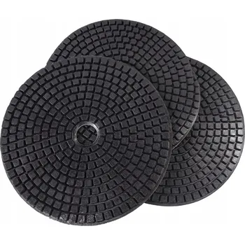 Brusný kotouč SADA DIAMANTOVÝCH KOTOUČŮ PRO BROUŠENÍ SLINUTÉ DLAŽBY, SLINUTÉ KERAMIKY A KAMENE 125mm + DISK