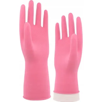 Pracovní rukavice KUCHYŇSKÉ RUKAVICE NA MYTÍ NÁDOBÍ VELIKOST L RŮŽOVÉ