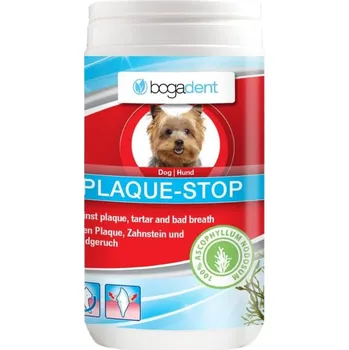 Péče o psí chrup 70g Bogadent Plaque Stop Dental Powder řasy