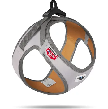 Postroj pro psa Curli Glow Clasp Vest postroj, šedý - velikost S: Obvod hrudníku 38,3 - 43,3 cm