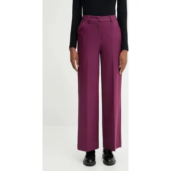 Dámské kalhoty Kalhoty United Colors of Benetton dámské, fialová barva, high waist, 4L4HDF07F 44X, vel. 38